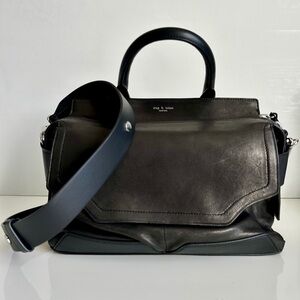 Rag&Bone Pilot Black Leather Satchel